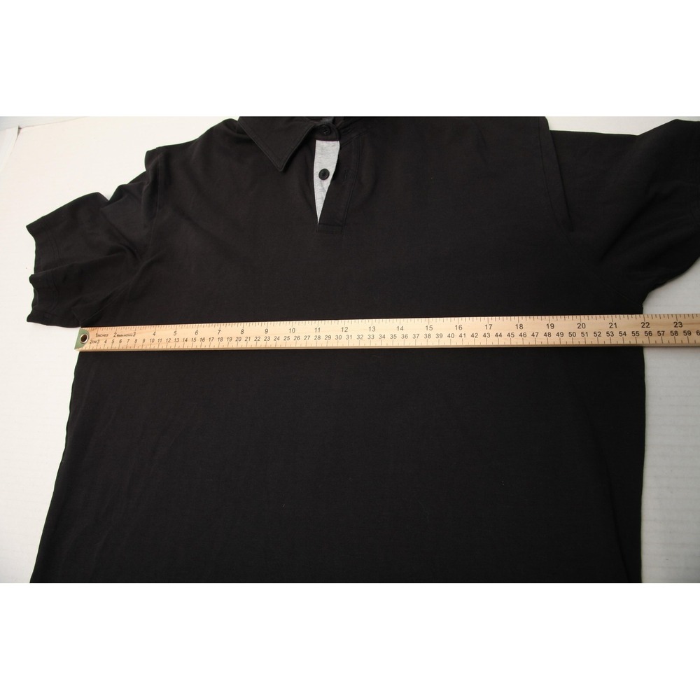Public Rec Polo Shirt Mens Large Black Pima Cotton Tencel Stretch Casual - Picture 7 of 12